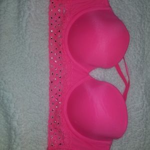 Hot Pink VS PINK Removable Strapless Bra